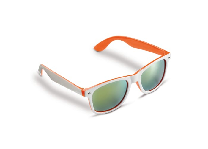 Lunettes de soleil publicitaire bi-couleur Blanc / Orange